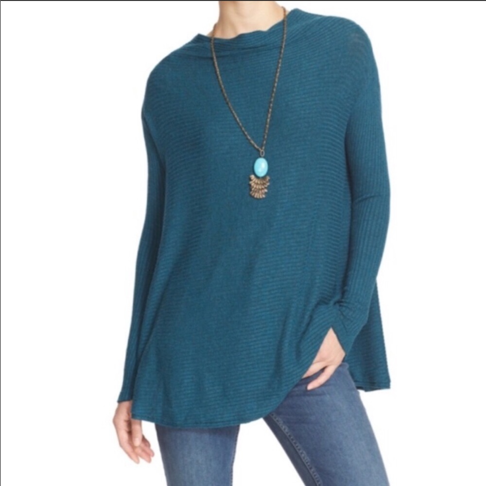 Free People "Love" Split Back Pullover Top Size S